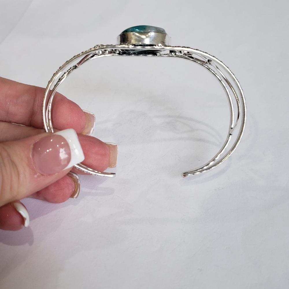 Agate gemstone, 925 silver bracelet - Picture 10 of 15